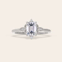 Emerald Cut Lab Diamond IGI Certified Art Deco Engagement Ring-Nobel Yates