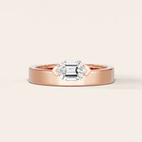 Hexagon Lab Grown Diamond Men's Art Deco Engagement Ring-Nobel Yates