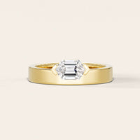 Hexagon Lab Grown Diamond Men's Art Deco Engagement Ring-Nobel Yates