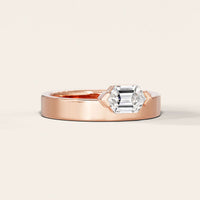 Hexagon Lab Grown Diamond Men's Art Deco Engagement Ring-Nobel Yates