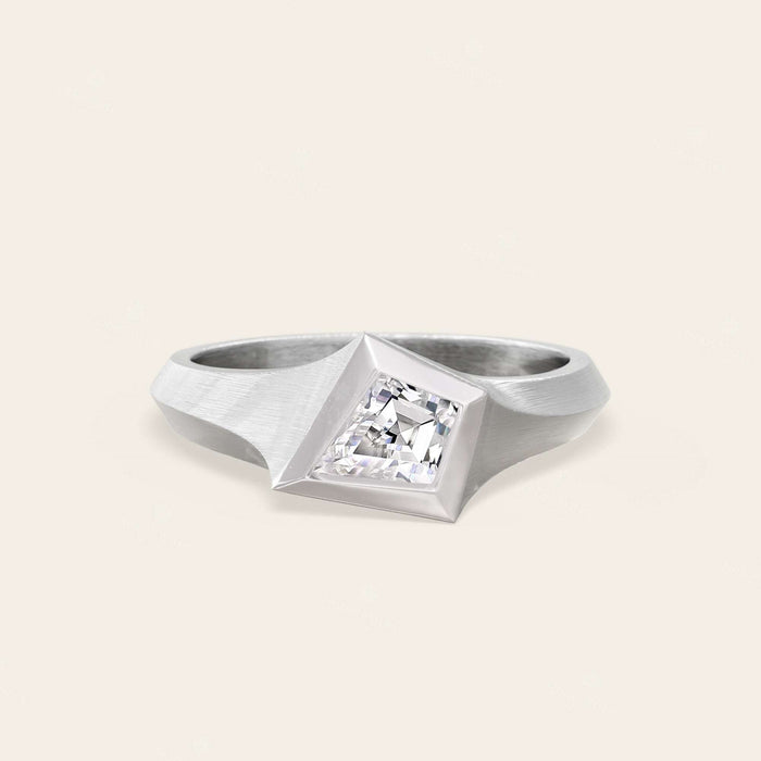 Kite Cut Moissanite Art Deco Men's Engagement Ring-Nobel Yates