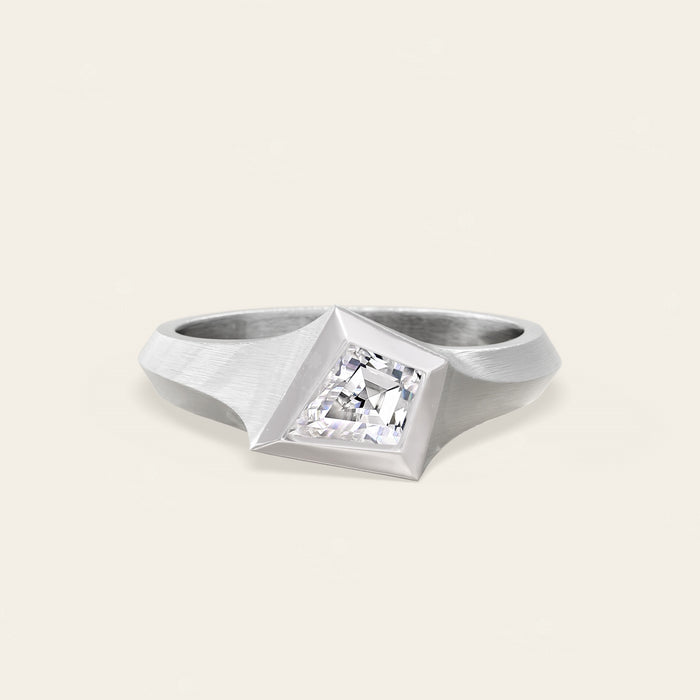 Kite Cut Moissanite Art Deco Men's Engagement Ring-Nobel Yates