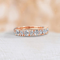 Lab Diamond Art Deco Round & Marquise Cluster Ring