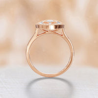 Marquise Mosaic Lab Diamond Baguette Halo Ring