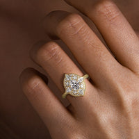 Oval Art Deco Lab Diamond Mosaic Ring