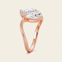 Toi et Moi IGI Lab-Grown Diamond Bypass Engagement Ring