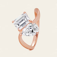 Toi et Moi IGI Lab-Grown Diamond Bypass Engagement Ring