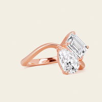 Toi et Moi IGI Lab-Grown Diamond Bypass Engagement Ring