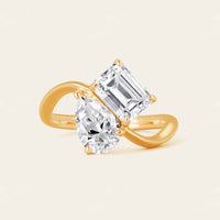 Toi et Moi IGI Lab-Grown Diamond Bypass Engagement Ring