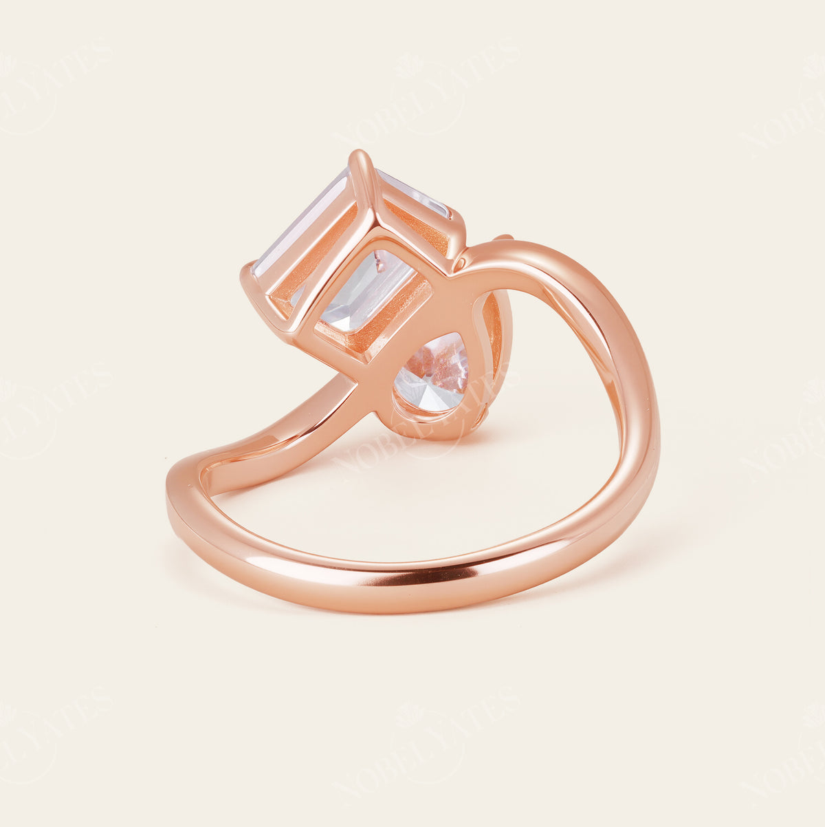 Toi et Moi IGI Lab-Grown Diamond Bypass Engagement Ring