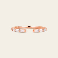 Baguette Lab Diamond Open Wedding Band 4