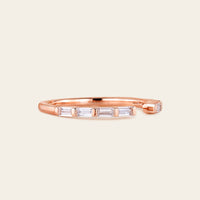 Baguette Lab Diamond Open Wedding Band 1