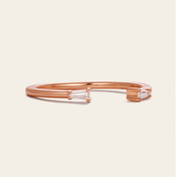 Tapered Baguette Lab Diamond Open Wedding Band