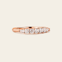 Tapered Baguette & Princess Cut Lab Diamond Wedding Band