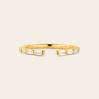 Baguette Lab Diamond Open Wedding Band 5