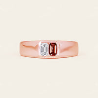 Toi et Moi Lab Diamond & Garnet Men's Engagement Ring